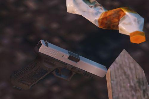 Glock 17 Stainless Slide (Animated, Luxe replacer)